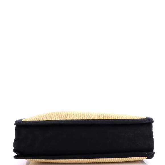 Saint Laurent Large Rive Gauche Shopper Tote Raffia with Canvas - Picture 4 of 7